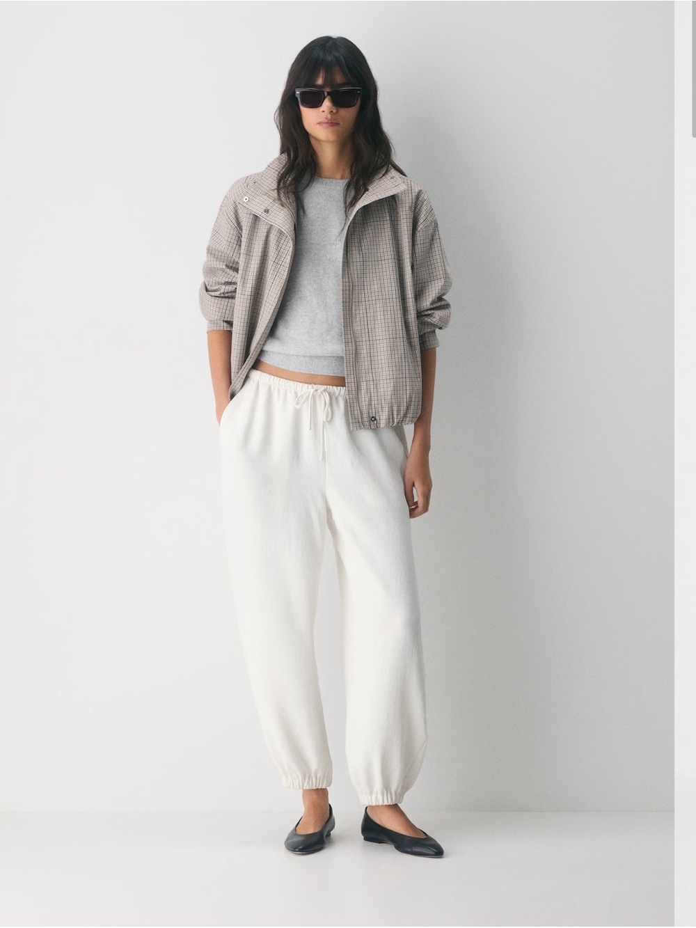 Aritzia Wilfred Ivory Parachute Pants, Size 12